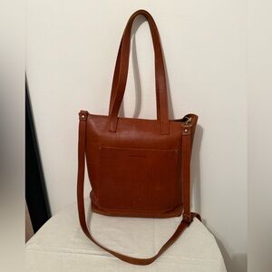 Portland Leather crossbody tote bag
